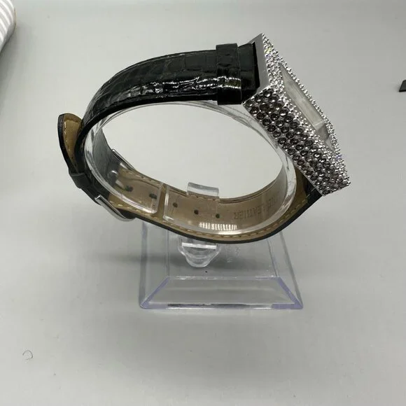 Adee Kaye Watch Women Rhinestone Case Mother Of Pearl Dial New Battery 8.5"
